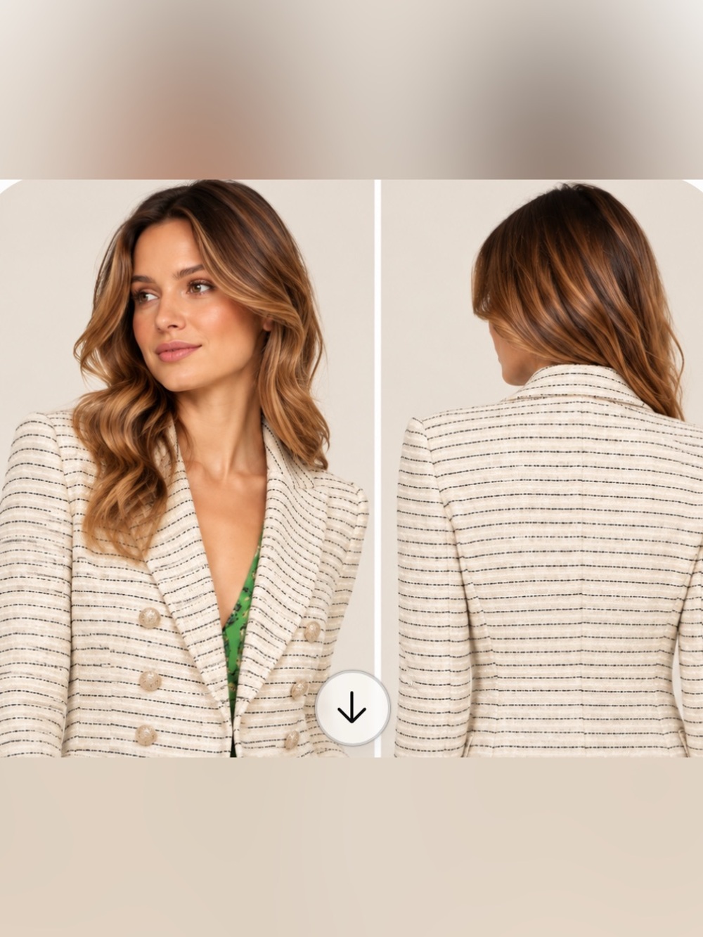 Veronica Beard Miller Dickey Jacket Striped Blazer White & Black